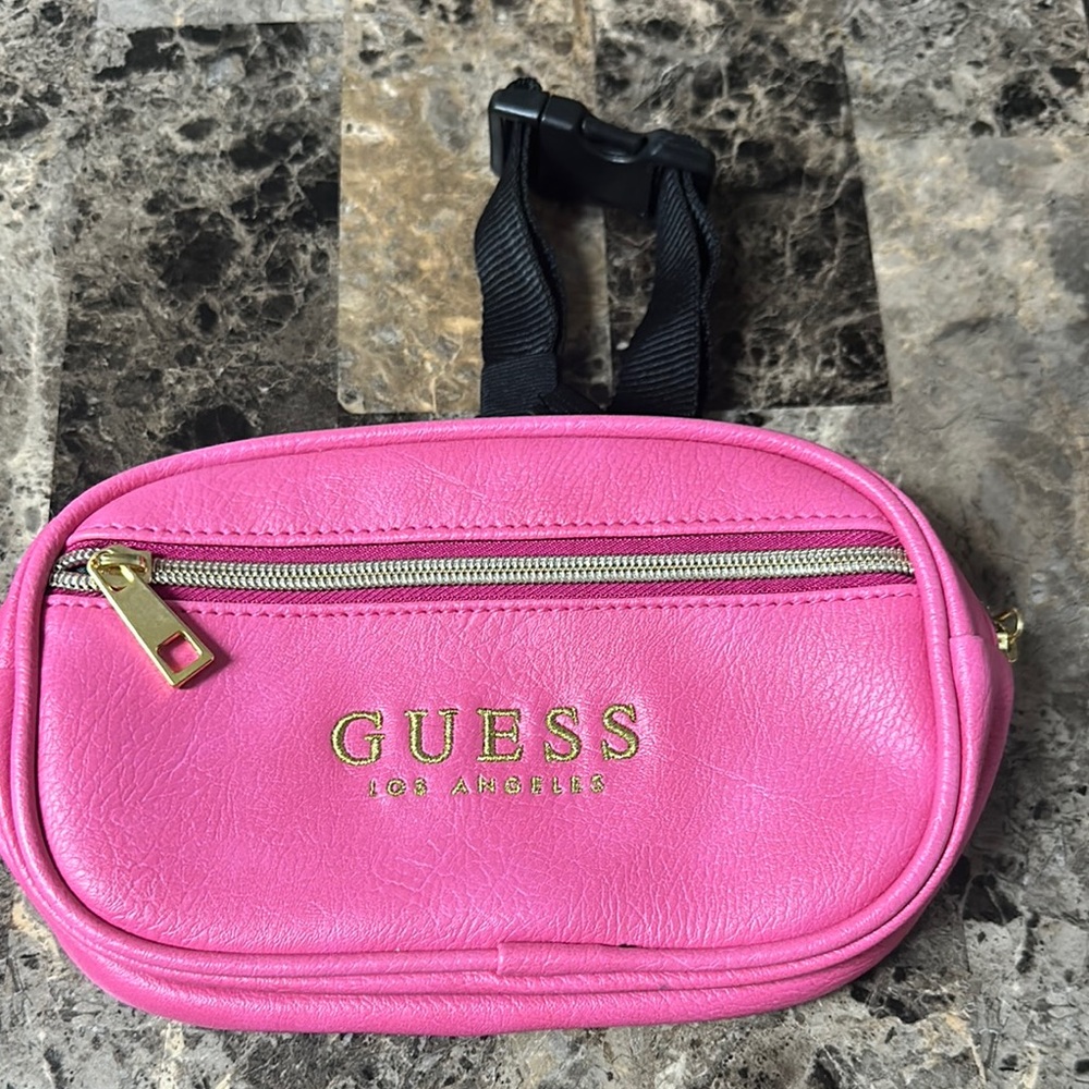Guess Pink Mini Bag with Gold Accents